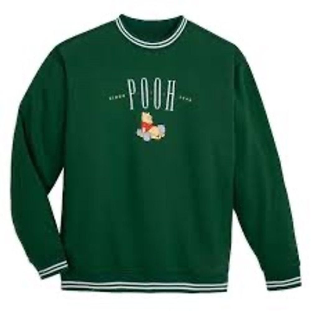 Disney Winnie the Pooh Green Embroidered Sweatshirt XXL Since 1966 Pullover